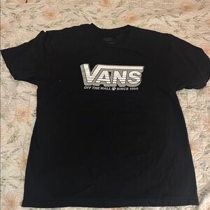 Vans Black Tee with White Logo